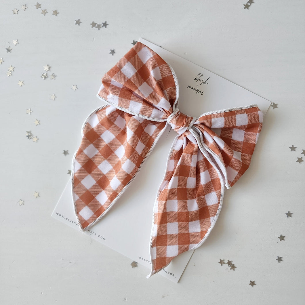 Fall Gingham bow