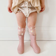 Load image into Gallery viewer, Daisy Sheer Slouch Socks
